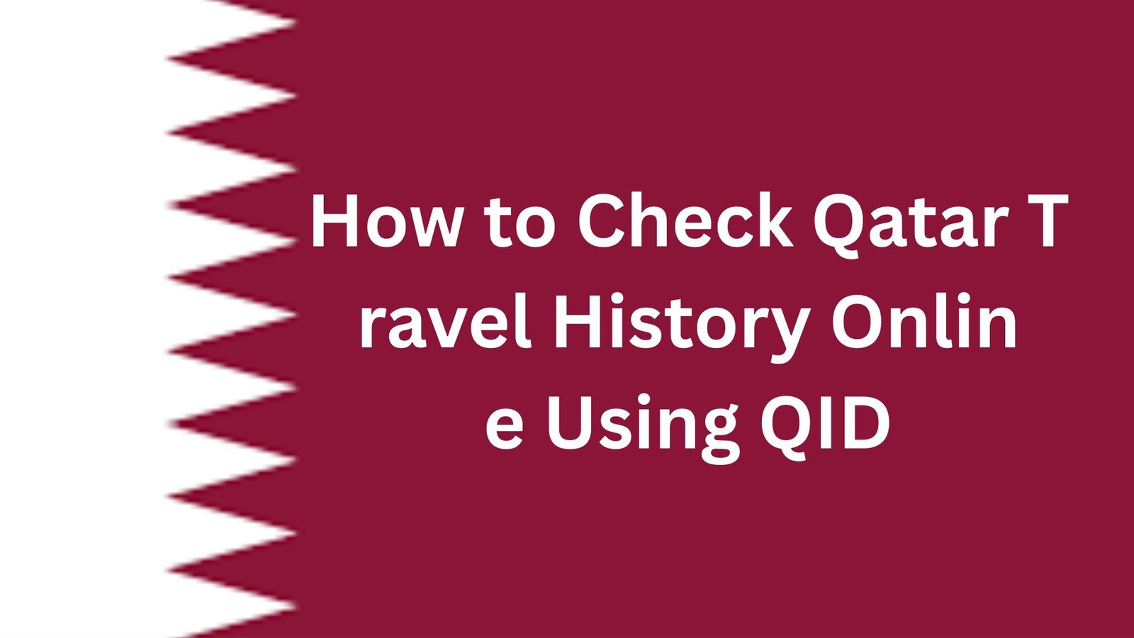 How to Check Qatar Travel History Online Using QID
