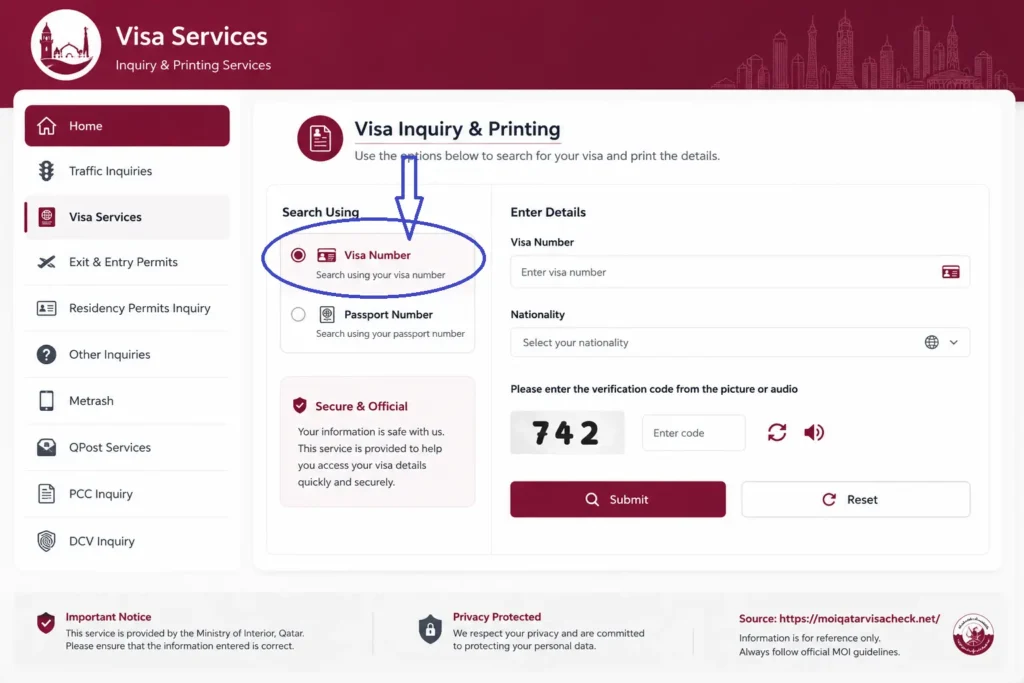 visa check by passport number