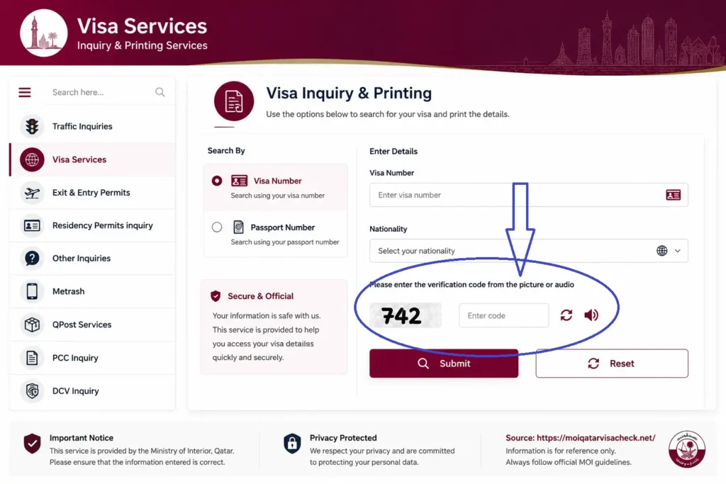 qatar visa status check